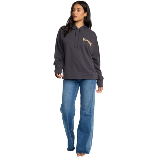 2025 Billabong Womens Keep It Up Hoodie 24B413505 - Black Sands